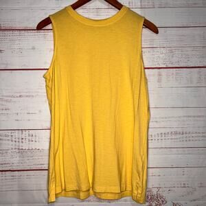 Christian Siriano Butter Yellow Crew Neck Tank Women's Large